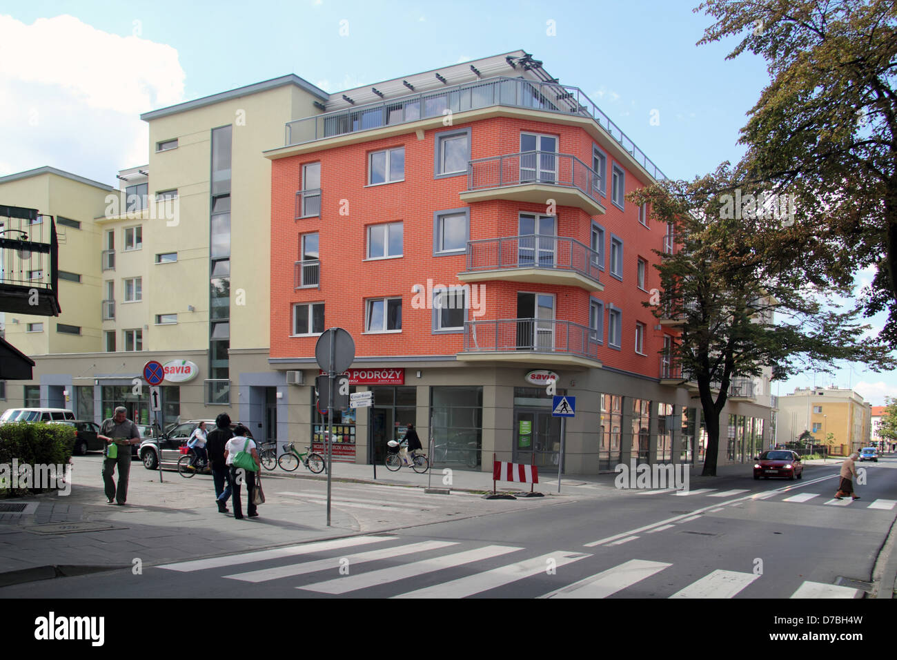 Edificio che ha usato per essere Maccabi House prima dell'Olocausto in ul. In Krolewiecka Wloclawek, Polonia Foto Stock