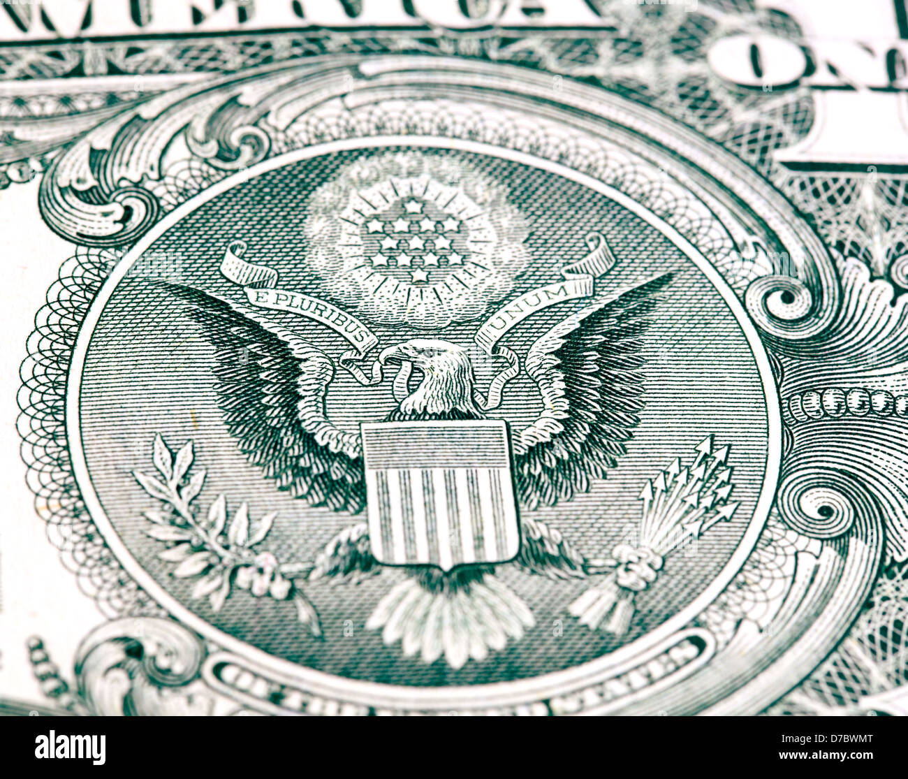 Eagle con un dollaro. Simbolo di indipendenza americana Foto Stock