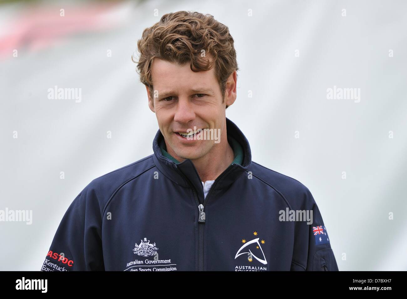 Badminton, UK. Il 3 maggio 2013. Christopher Burton [AUS] conduce dopo il primo giorno di concorrenza a Mitsubishi Motors Badminton Horse Trials. La Mitsubishi Motors Badminton Horse Trials si svolgerà tra il 2 e il 6 maggio 2013. Foto di Stefano Bartolomeo/Alamy Live News Foto Stock