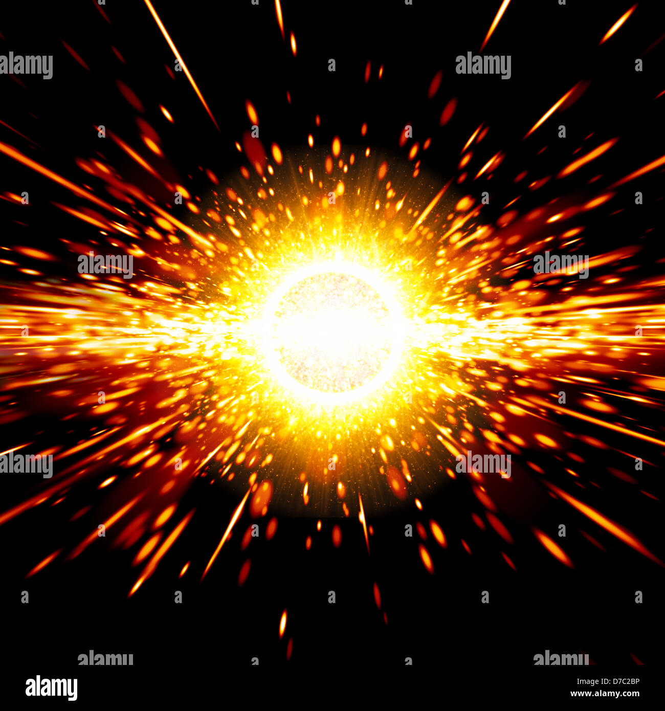 La scienza astratta di sfondo - grande esplosione nello spazio, big bang  theory Foto stock - Alamy