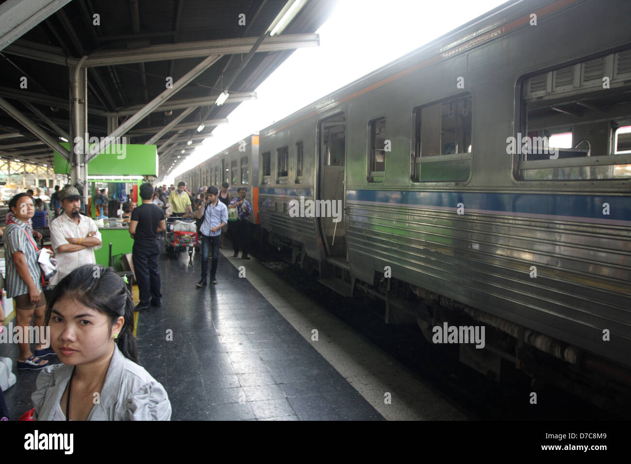 Hualumphong stazione ferroviaria di Bangkok , Thailandia Foto Stock