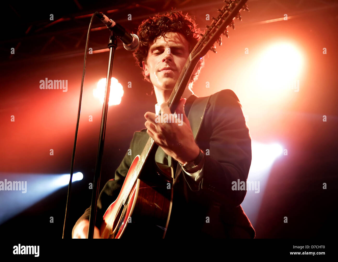 Charlie Fink di Noè e la balena di eseguire a Liverpool O2 Academy. Liverpool, in Inghilterra - 13.10.11 Foto Stock