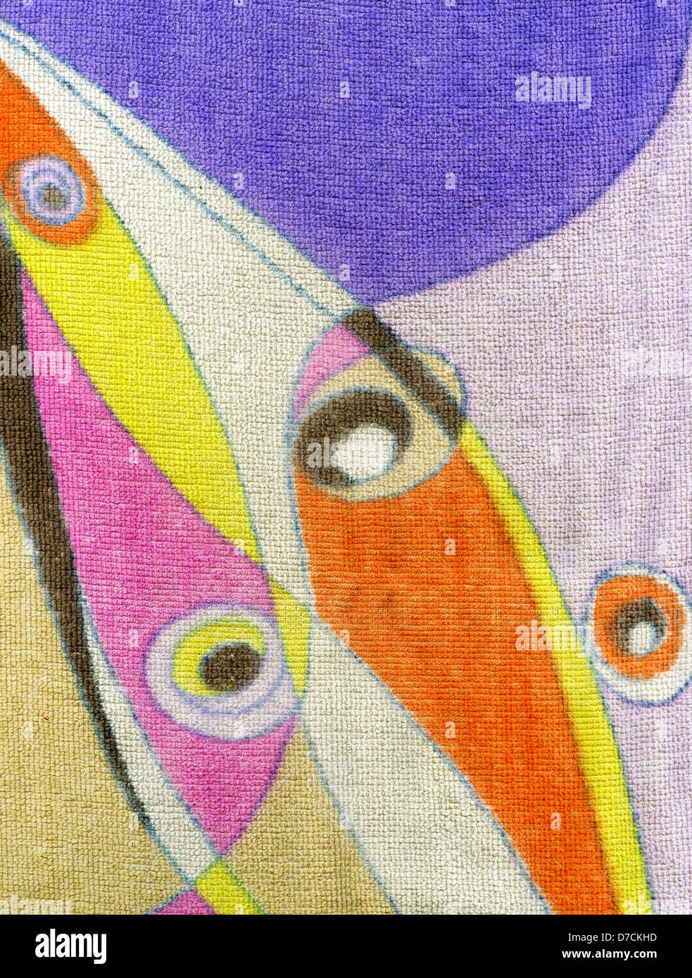 Alta risoluzione close up di un colorato abstract asciugamano inumidito. Acquisite a 1200dpi utilizzando un professionista Epson V700 scanner. Foto Stock