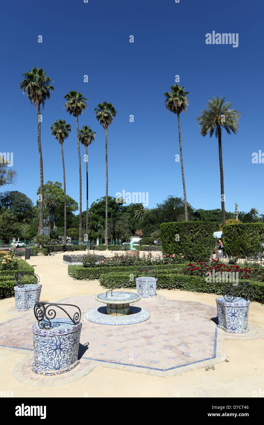 Parco Maria Luisa a Siviglia Andalusia Spagna Foto Stock