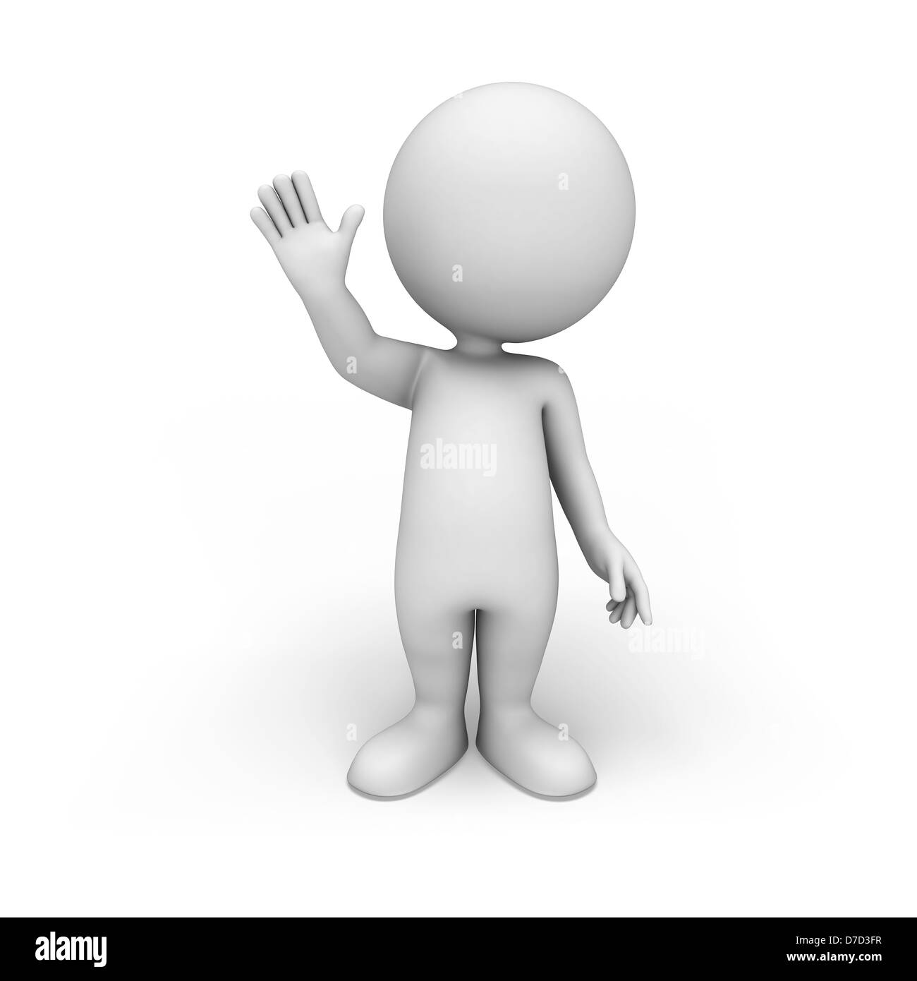 3d la gente bianca isolata su sfondo bianco Foto Stock