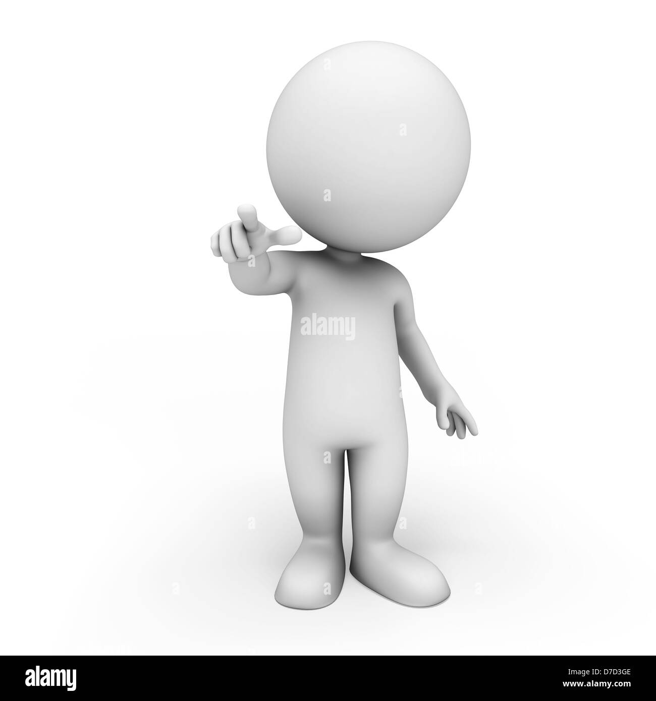 3d la gente bianca isolata su sfondo bianco Foto Stock