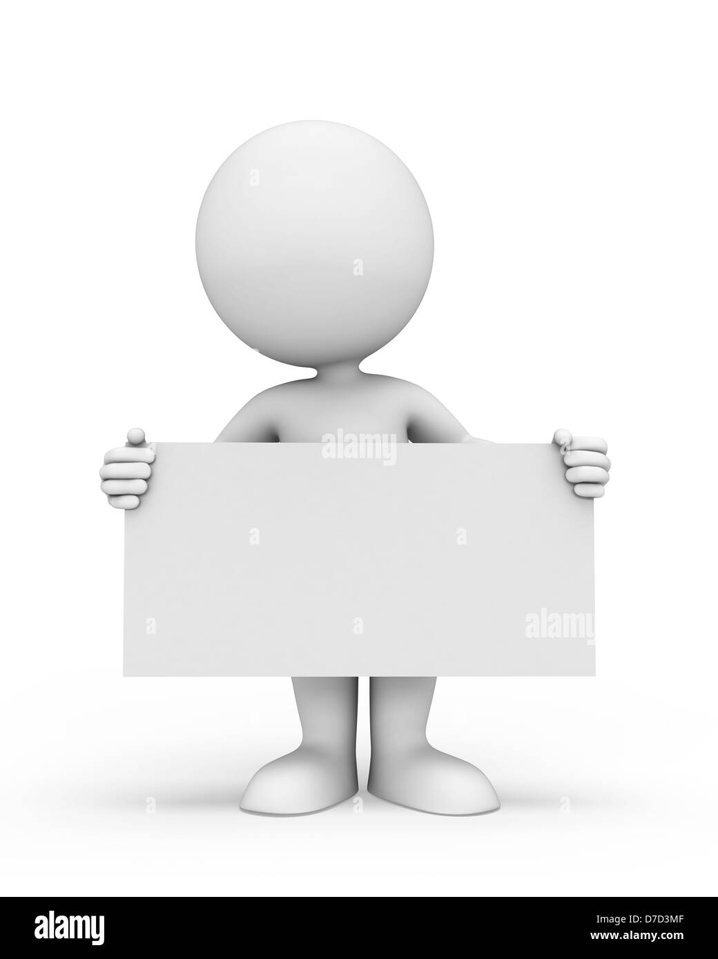 3d la gente bianca isolata su sfondo bianco Foto Stock