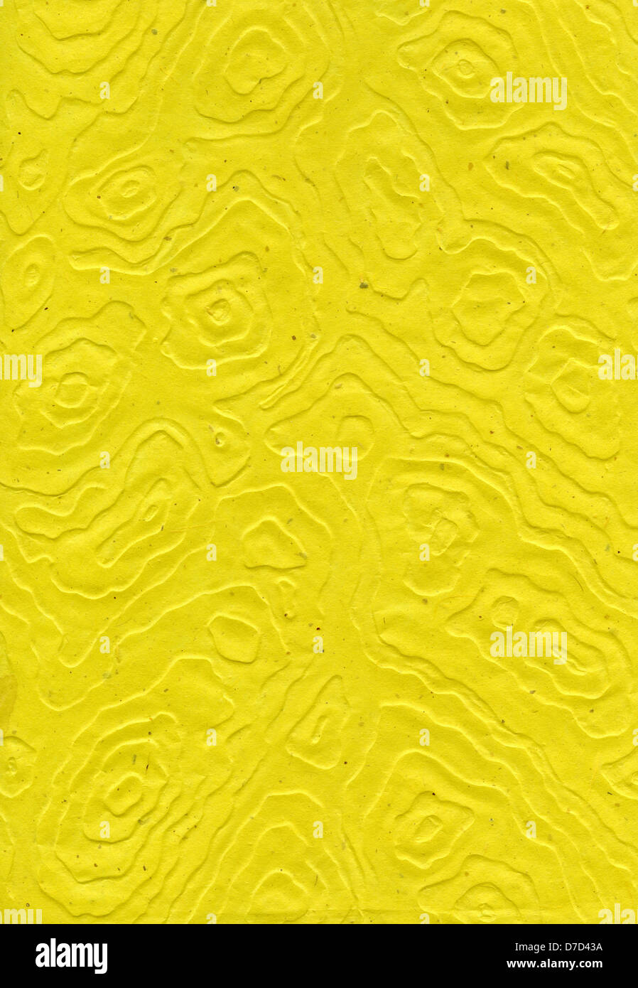 Scansione ad alta risoluzione giallo carta di riso motivo decorativo realizzato mandala anamorfici. Acquisite a 1200dpi utilizzando Epson professionale Foto Stock