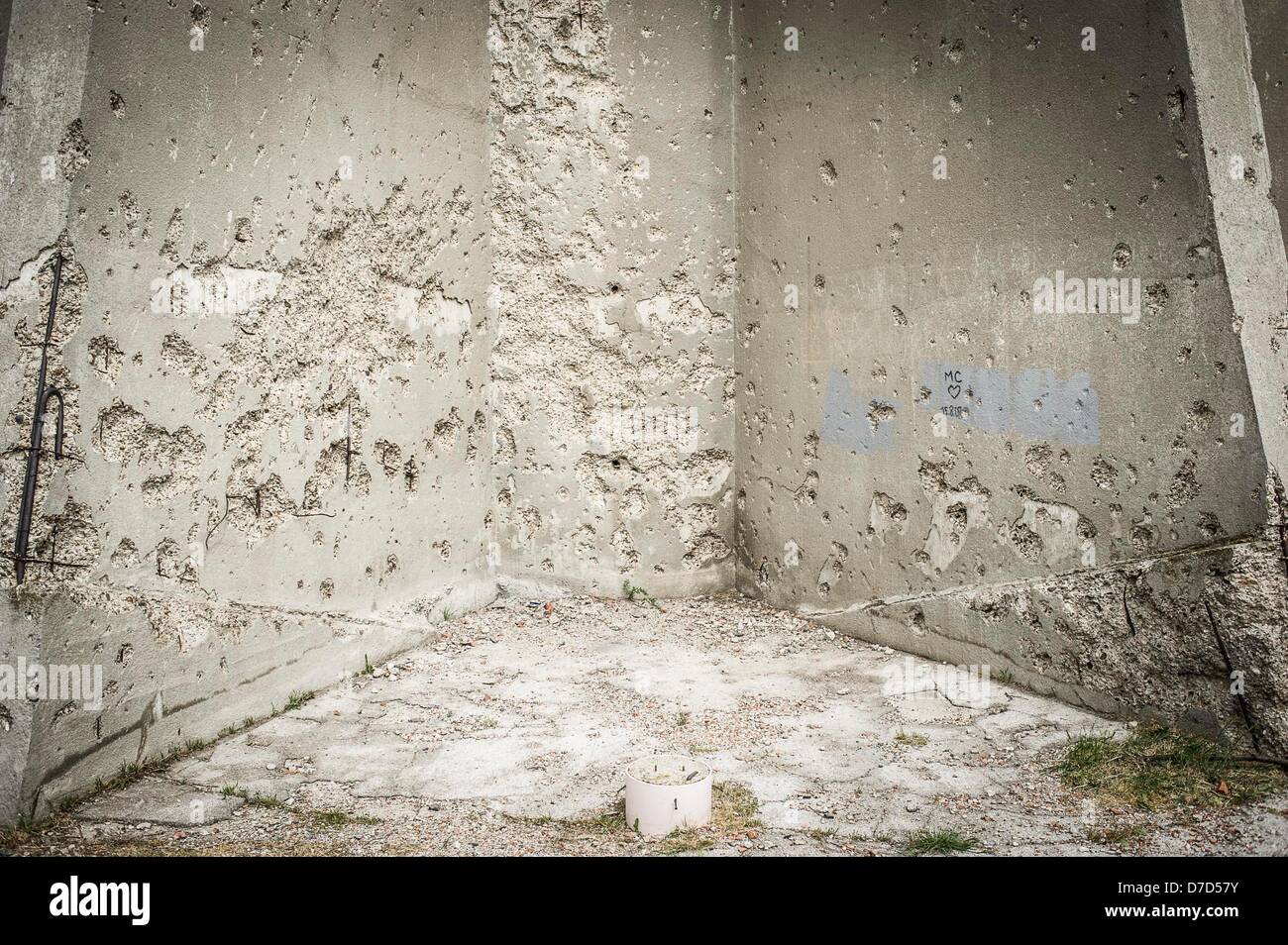 Vukovar, Croazia Il 02.05.2013 la torre simbolo della città distrutta dall'esercito jugoslavo durante la guerra nel 1991. Da Wiktor Dabkowski Foto Stock