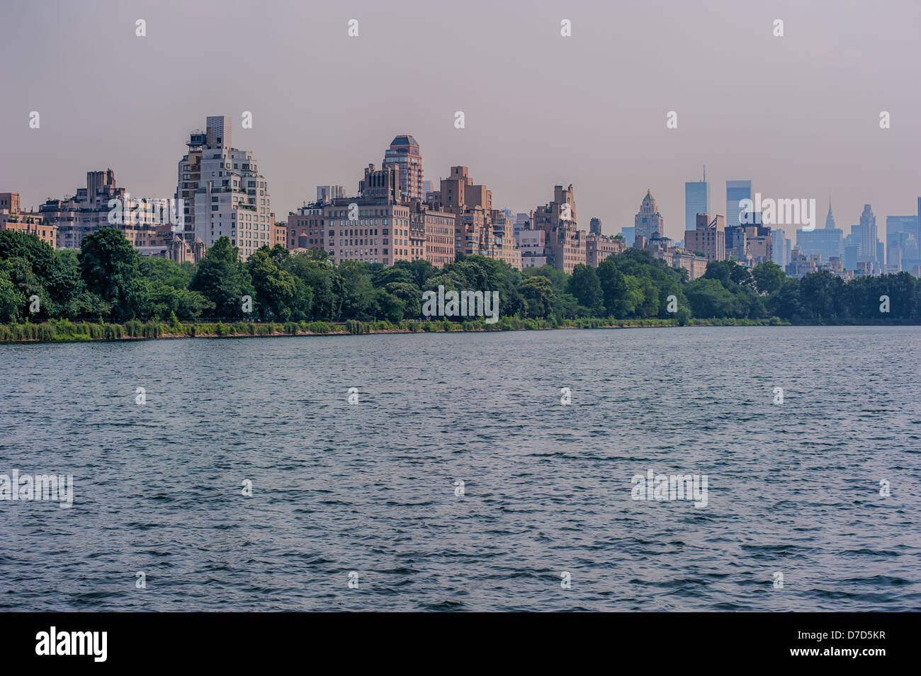 Il 'Jacqueline Kennedy Onassis serbatoio' nel Central Park di New York City. Foto Stock