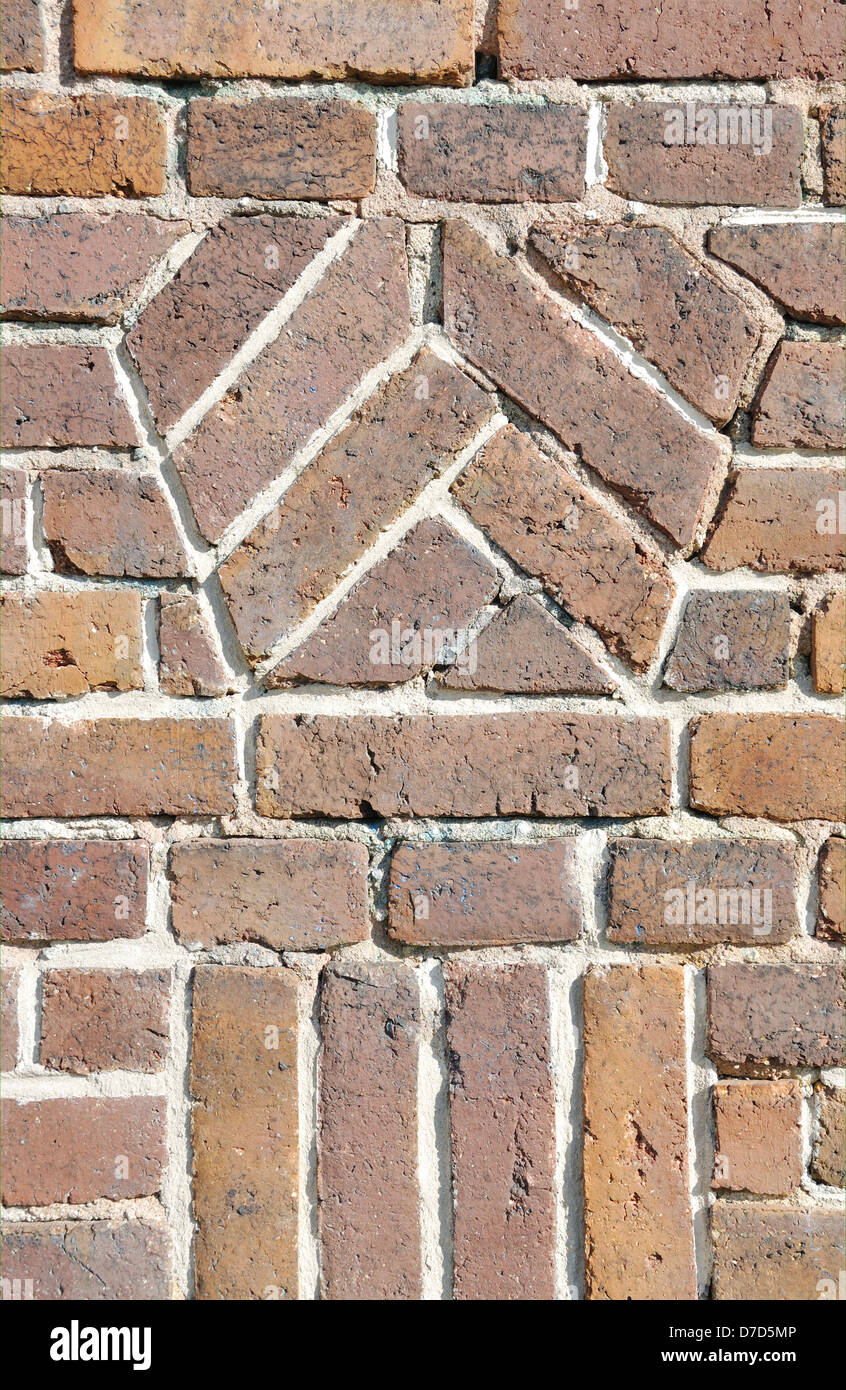 Muro di mattoni con pattern Foto Stock