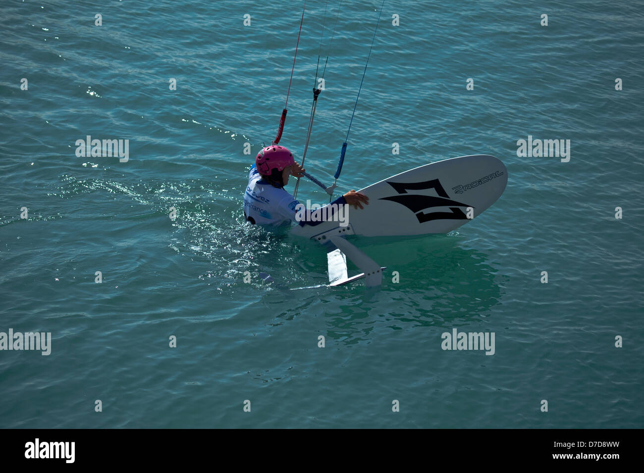 Marseille, Francia. Il 4 maggio 2013. Marsiglia Kite Race 2013,Campionato francese di kite surf dal 1 maggio al 5 maggio 2013 Credit: Francia Foto agenzia / Alamy Live News Foto Stock