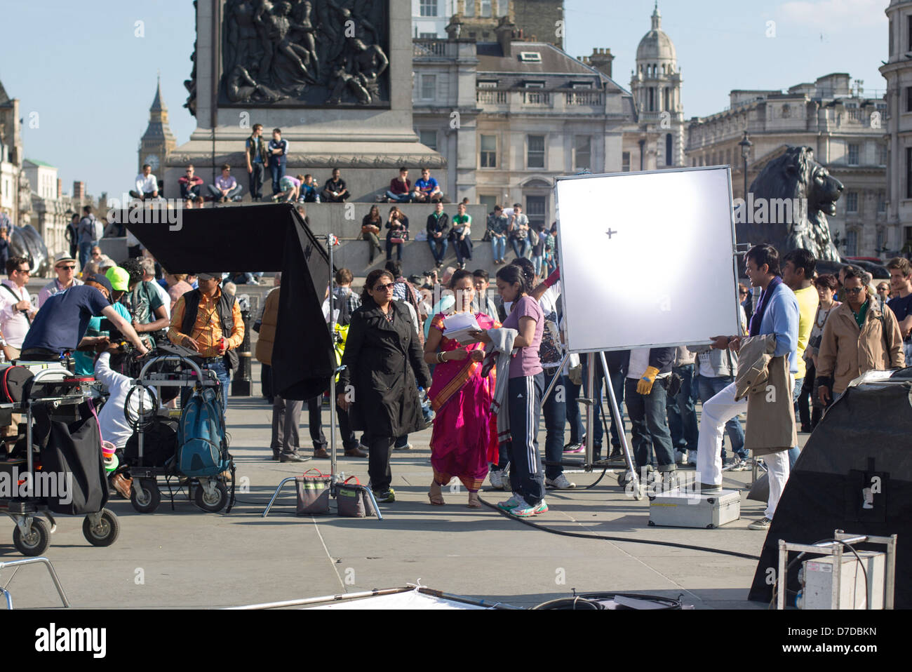 Bollywood riprese di film a Londra cinema indiano Sumeet Raghavan pascolo direttore di capra gauri sarwate Foto Stock