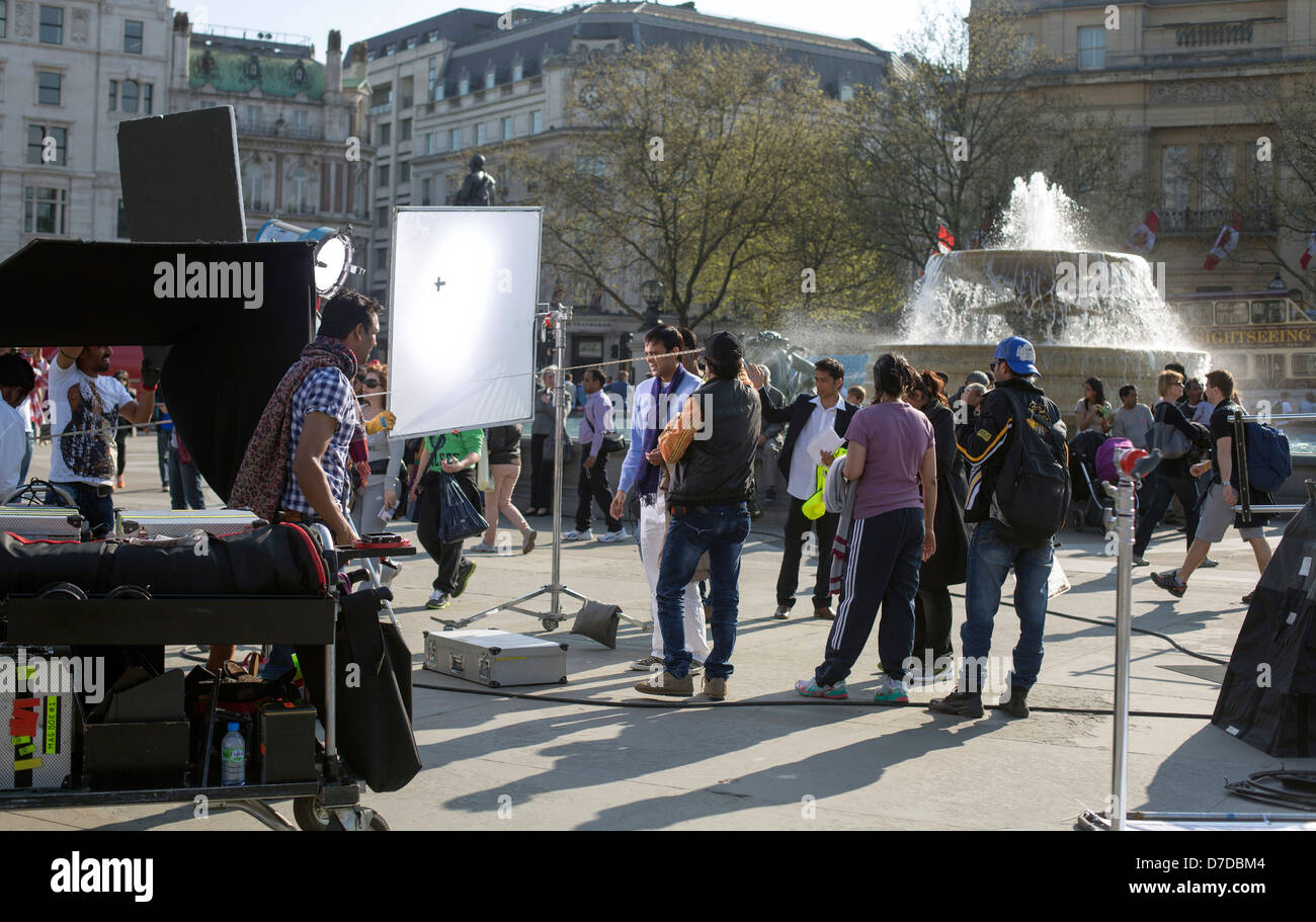 Bollywood riprese di film a Londra cinema indiano Sumeet Raghavan pascolo direttore di capra gauri sarwate Foto Stock