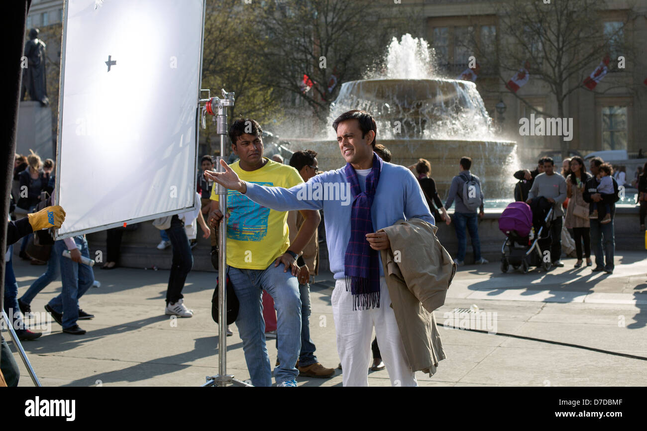 Bollywood riprese di film a Londra cinema indiano Sumeet Raghavan pascolo direttore di capra gauri sarwate Foto Stock