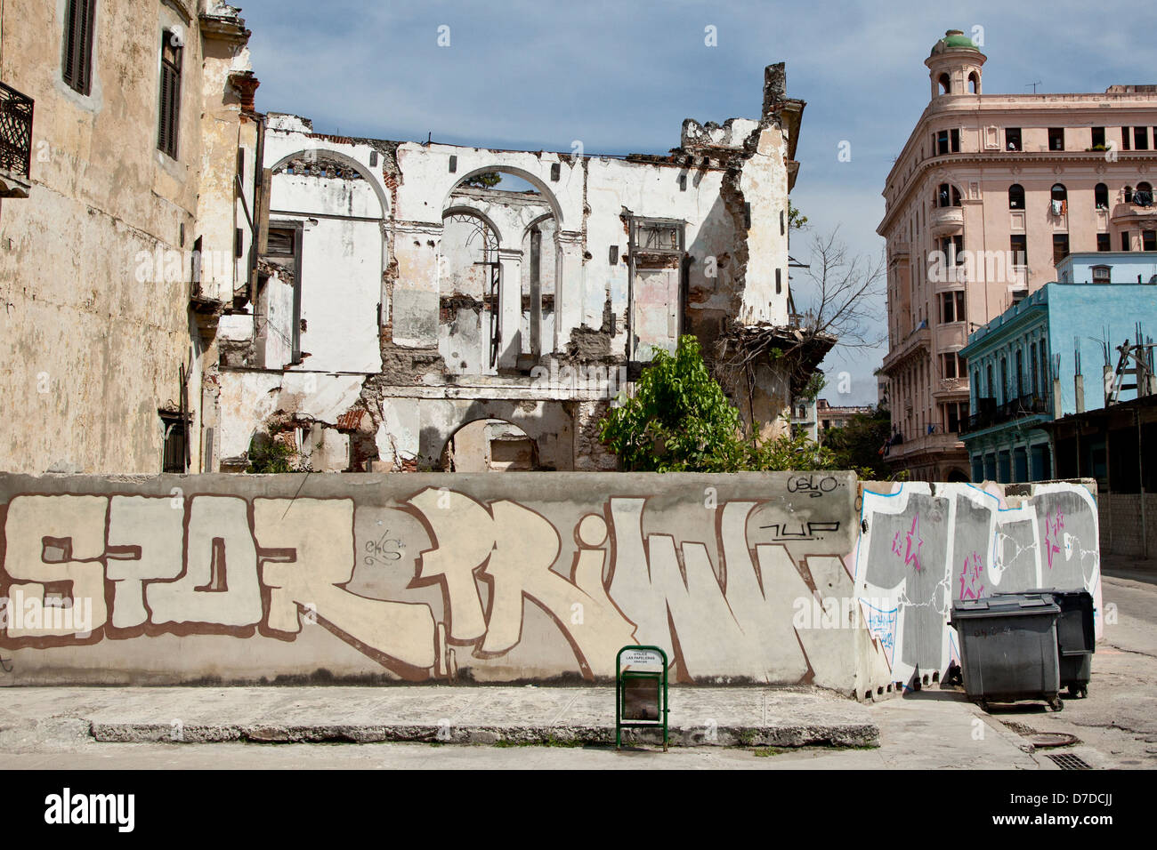 Il vecchio edificio in Havana, Cuba Foto Stock