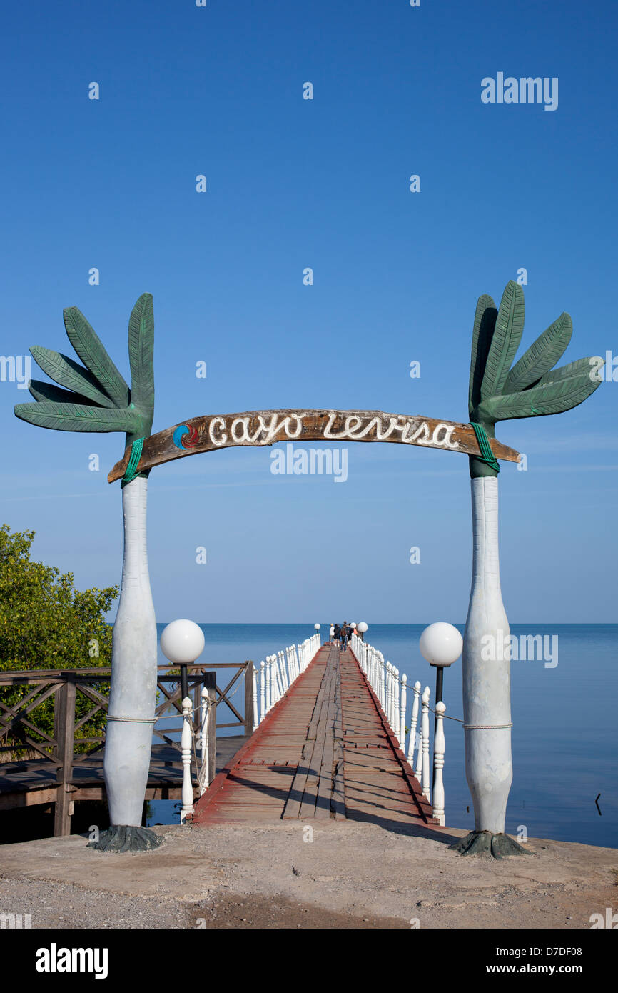 Traghetto per Cayo Levisa Isola Foto Stock