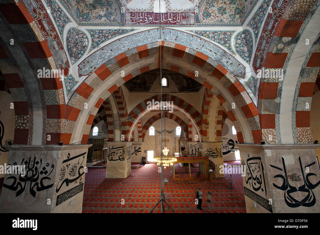 La Vecchia Moschea (in turco: Eski Camii) è un inizio del XV secolo moschea ottomana in Edirne, Turchia. Foto Stock