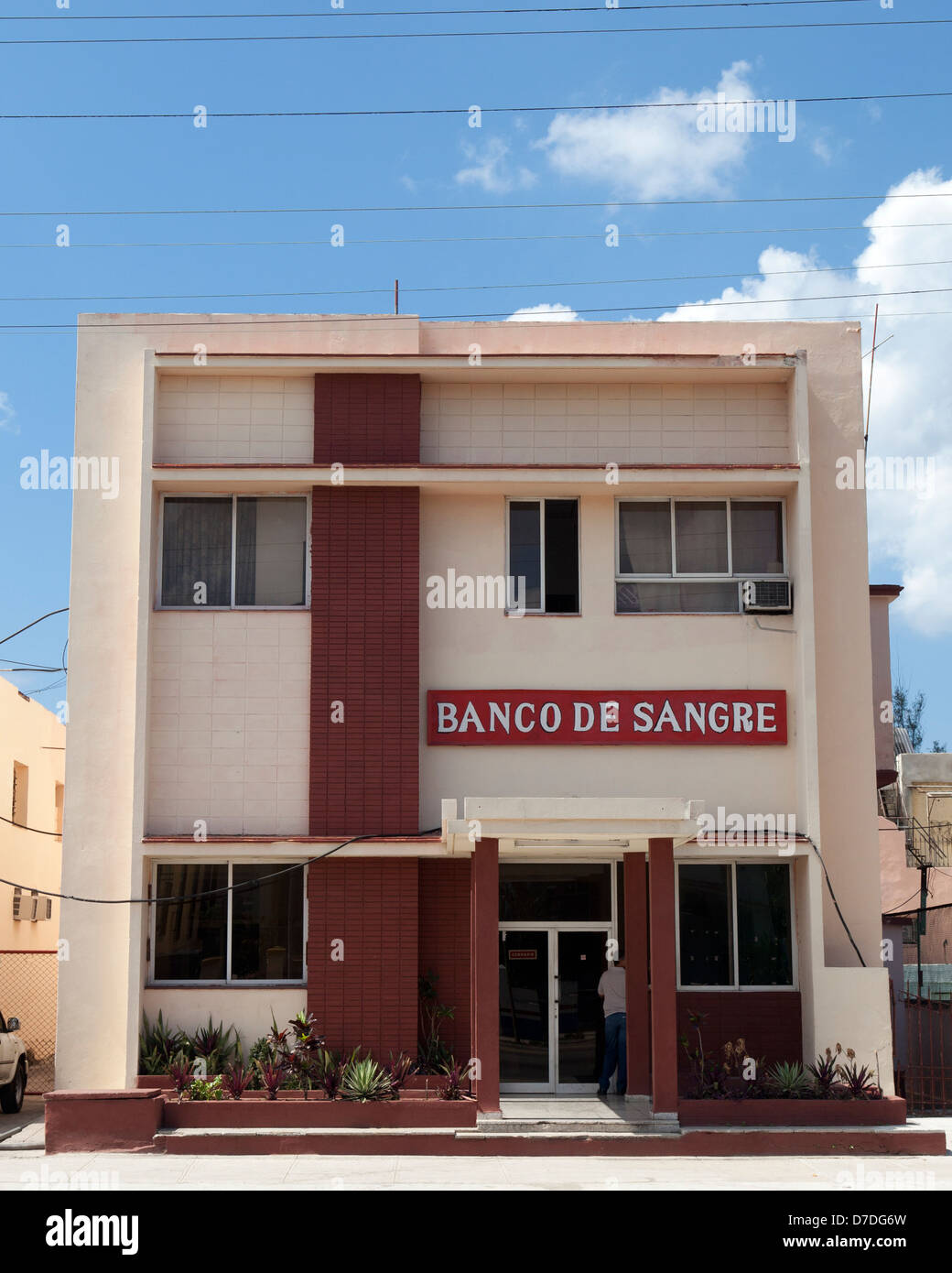 La banca del sangue a l'Avana Foto Stock