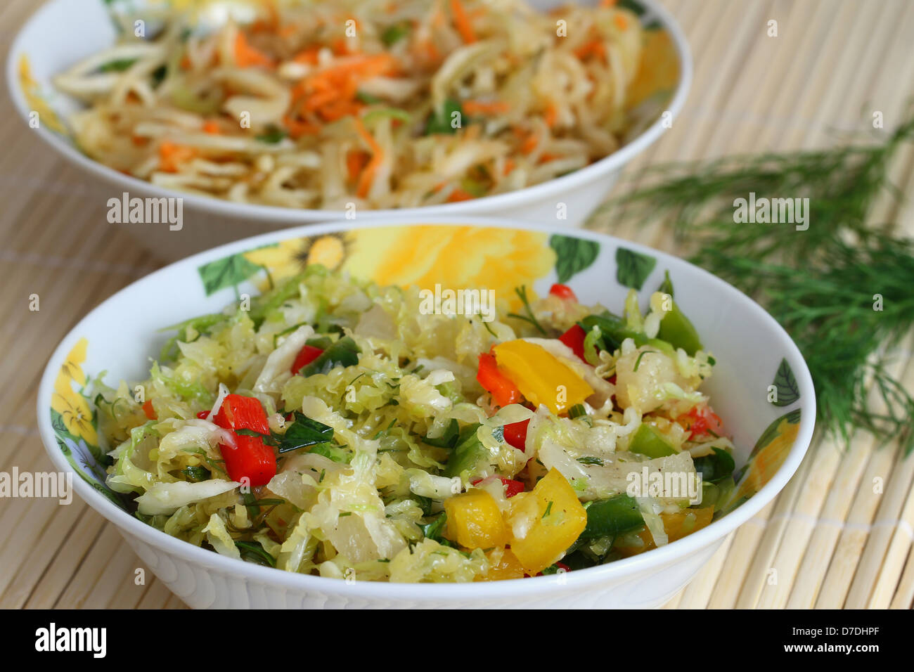 Crudo insalate, close up Foto Stock