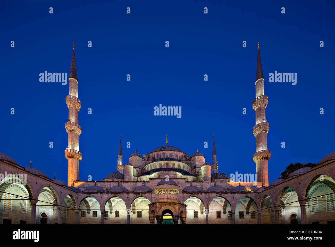 Sultanahmet (blu), la moschea di Istanbul, Turchia Foto Stock