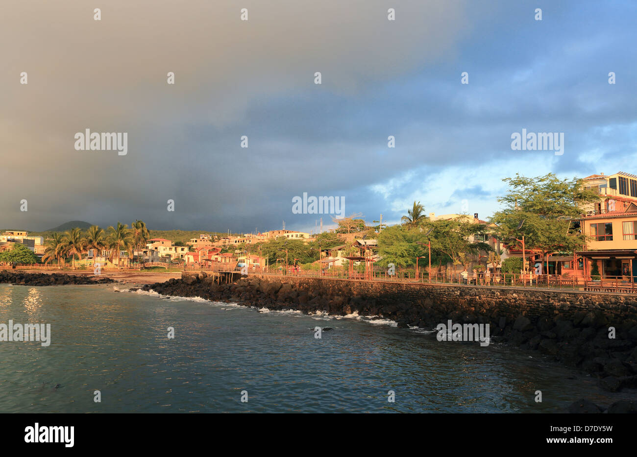 Puerto Baquerizo Moreno, la cittadina principale di San Cristobal Island nelle isole Galapagos Foto Stock