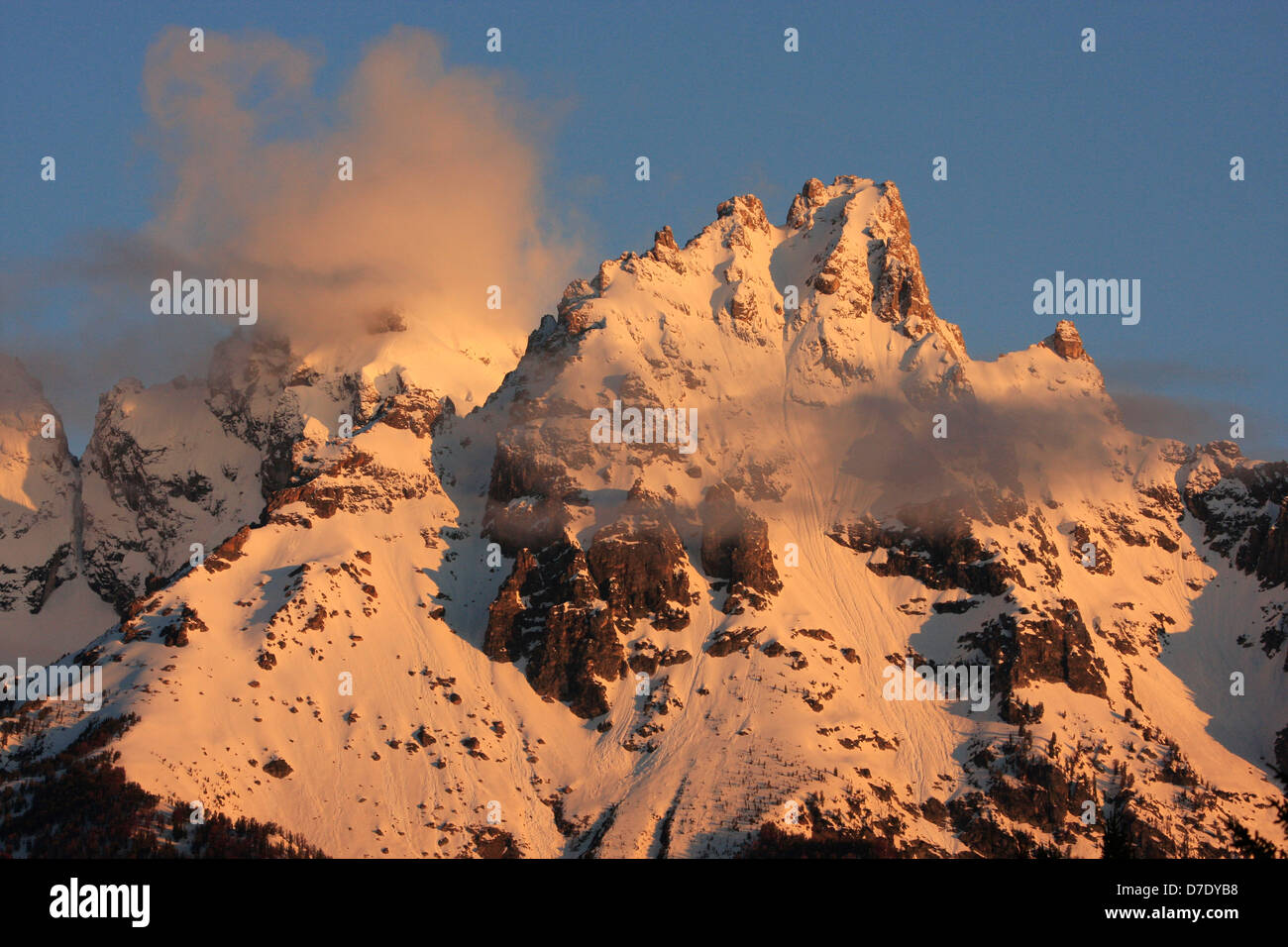 Teton Range, il Parco Nazionale del Grand Teton, Wyoming USA Foto Stock