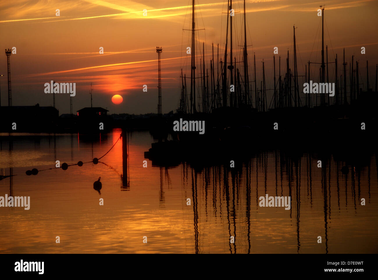 Sunset oscilloscopio Foto Stock