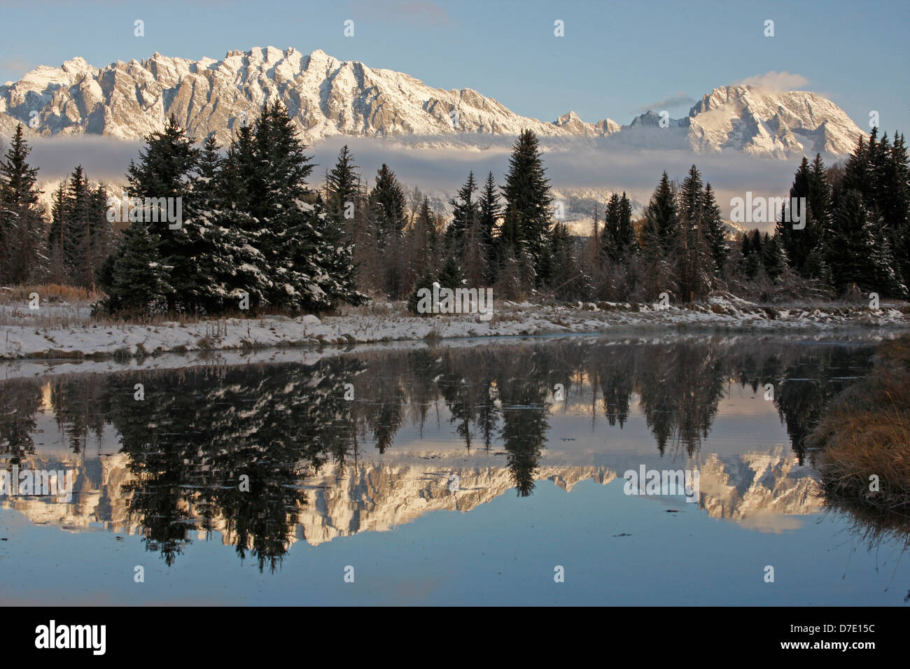 Teton Range, il Parco Nazionale del Grand Teton, Wyoming USA Foto Stock