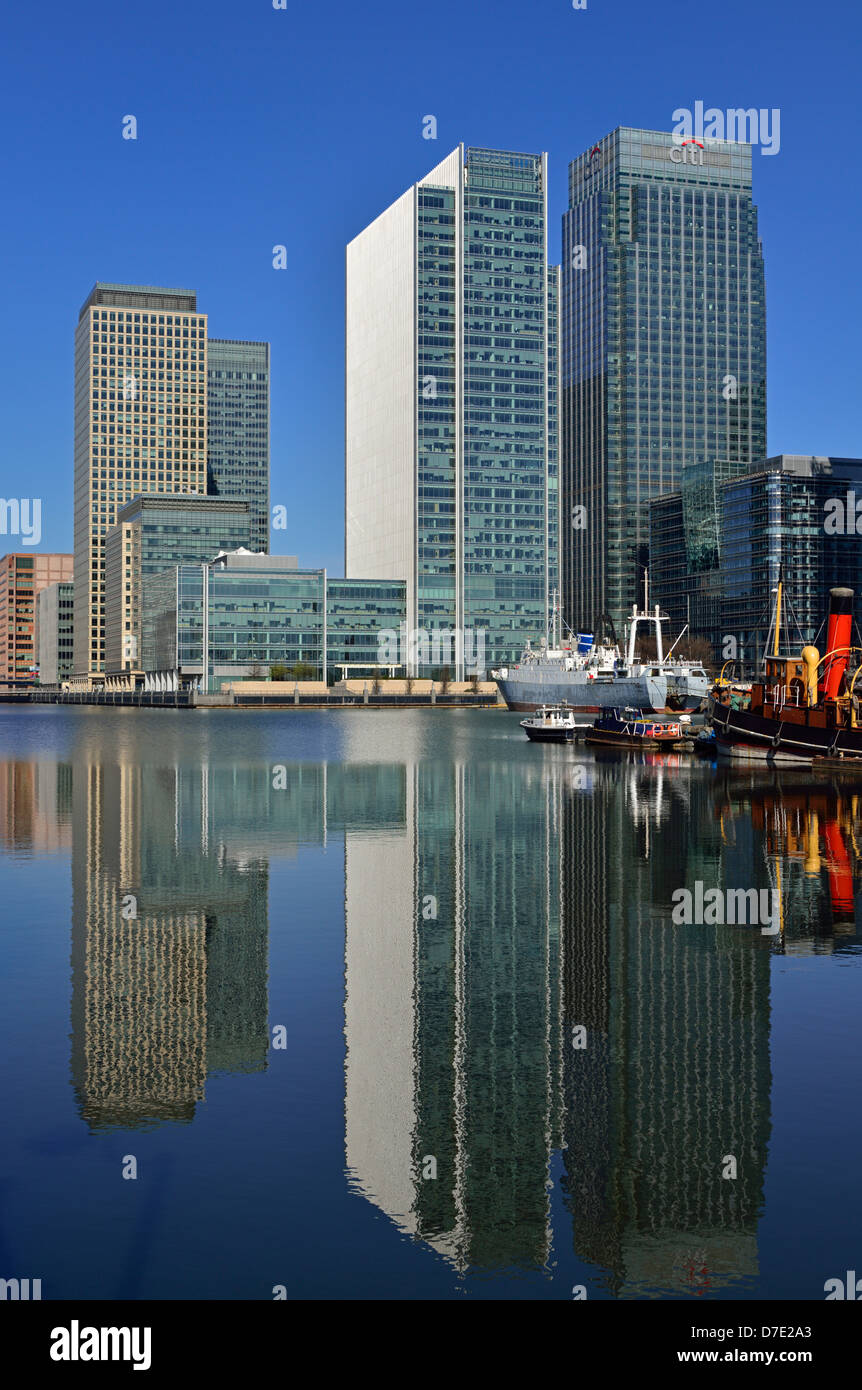 West India Dock, 10 superiore di Bank Street, Canary Wharf, Londra. E14, Regno Unito Foto Stock