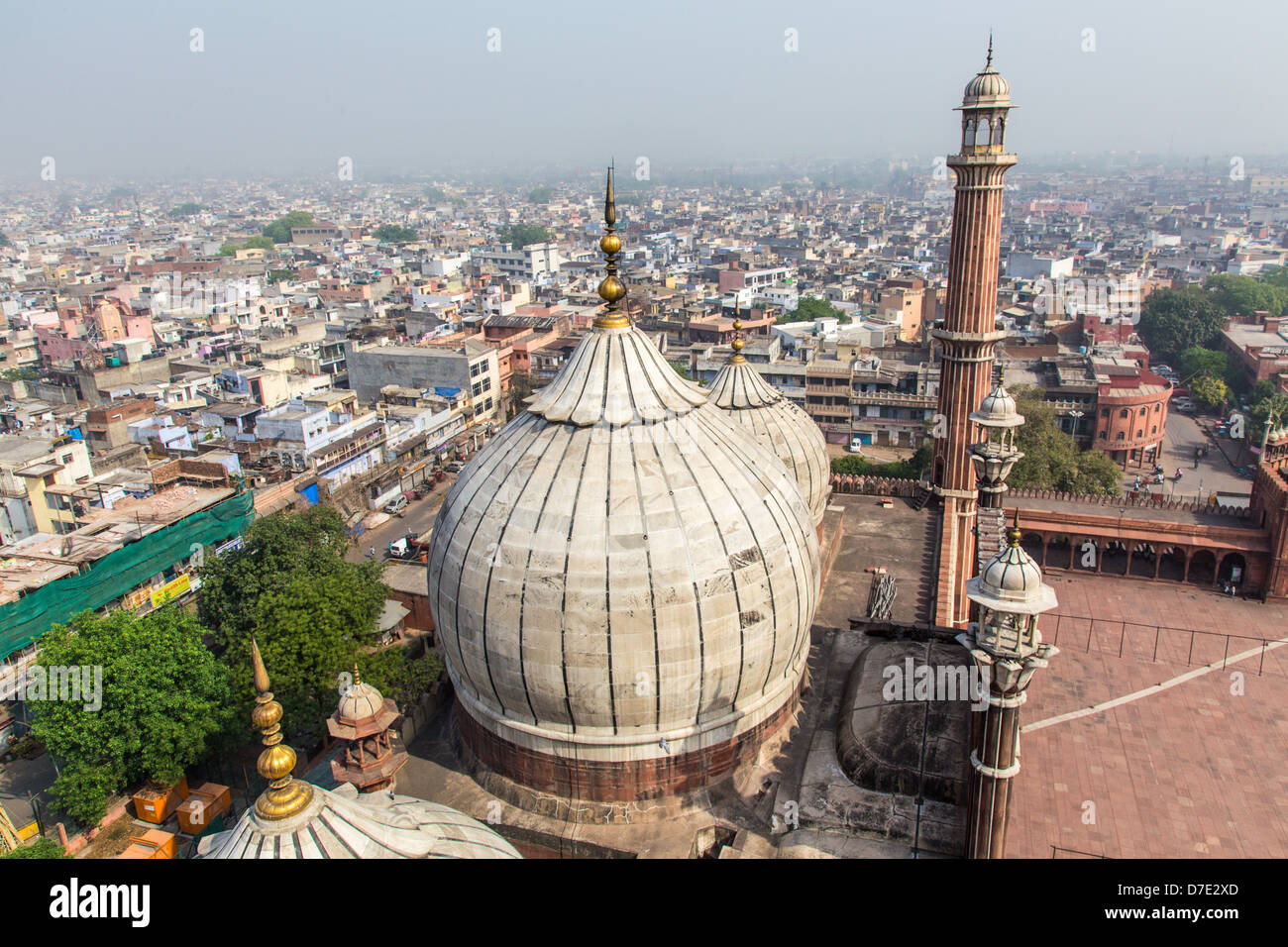 La Jama Masid o Moschea del Venerdì, la Vecchia Delhi, India Foto Stock