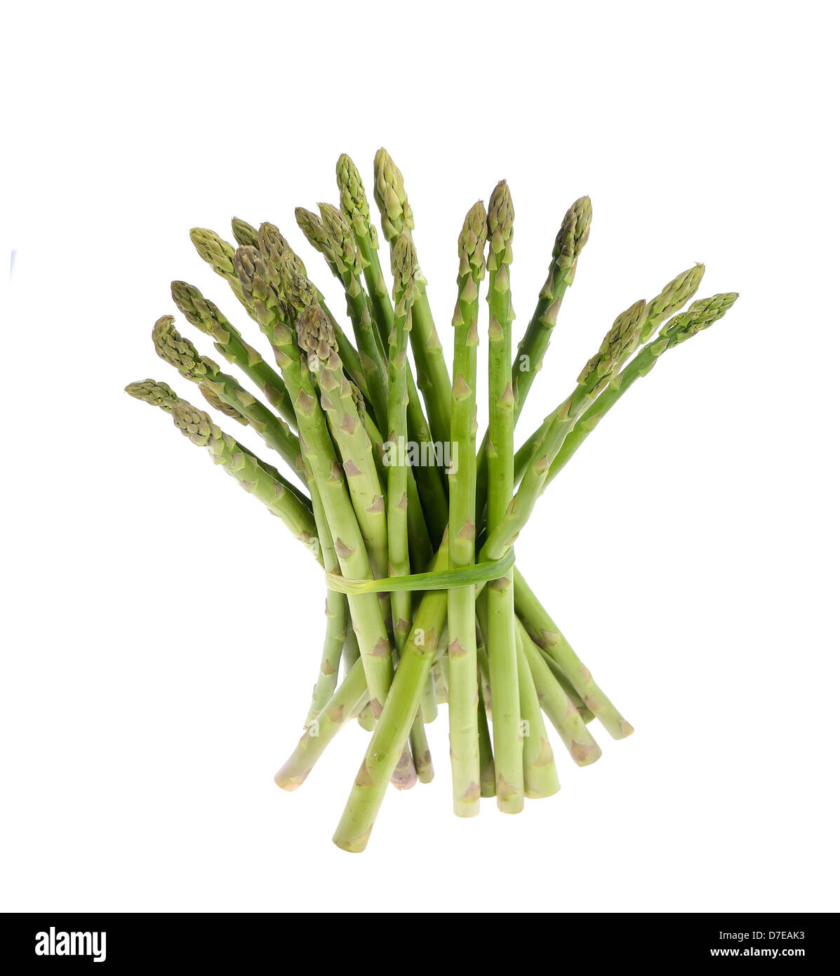 Mazzetto di freschi Asparagi verdi spears Foto Stock