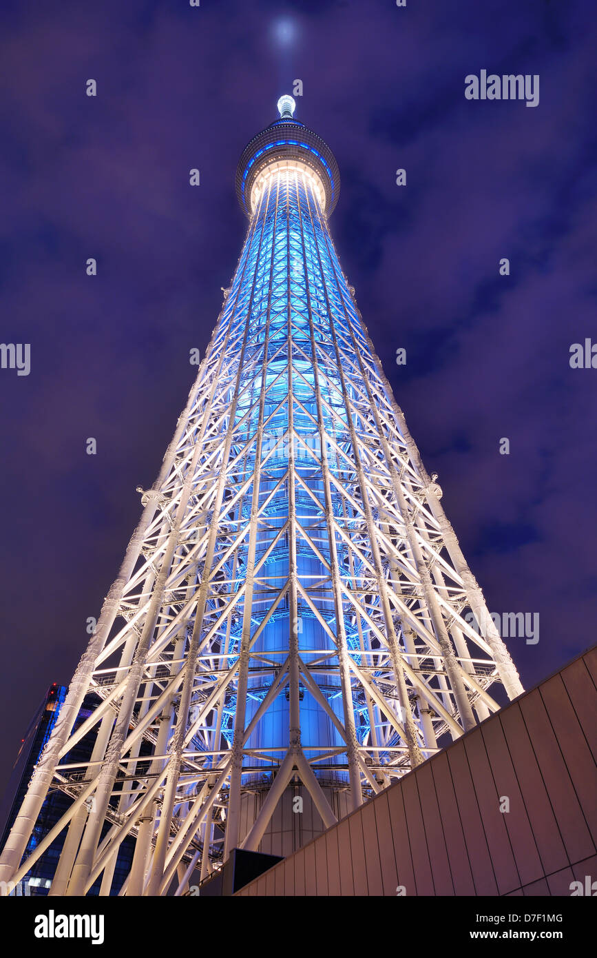 La Tokyo Skytree antenna e piattaforma di osservazione. Foto Stock