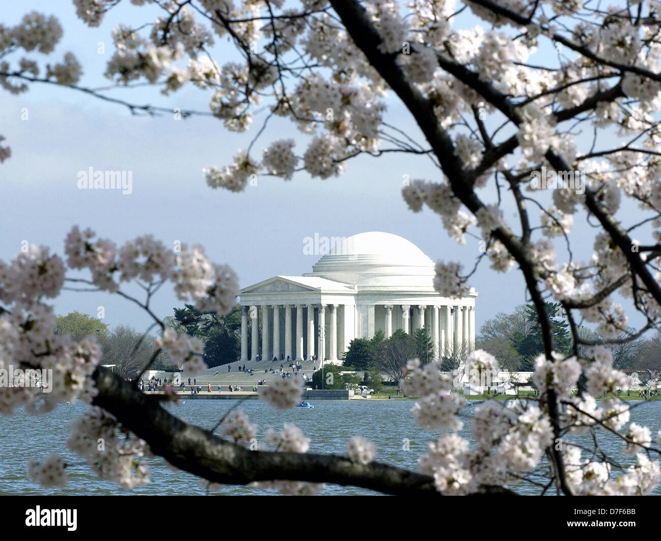 Thomas Jefferson Memorial Tidal Basin Washington DC, Jefferson Memorial, Thomas Jefferson terzo presidente degli STATI UNITI D'AMERICA, Tidal Basin, Foto Stock