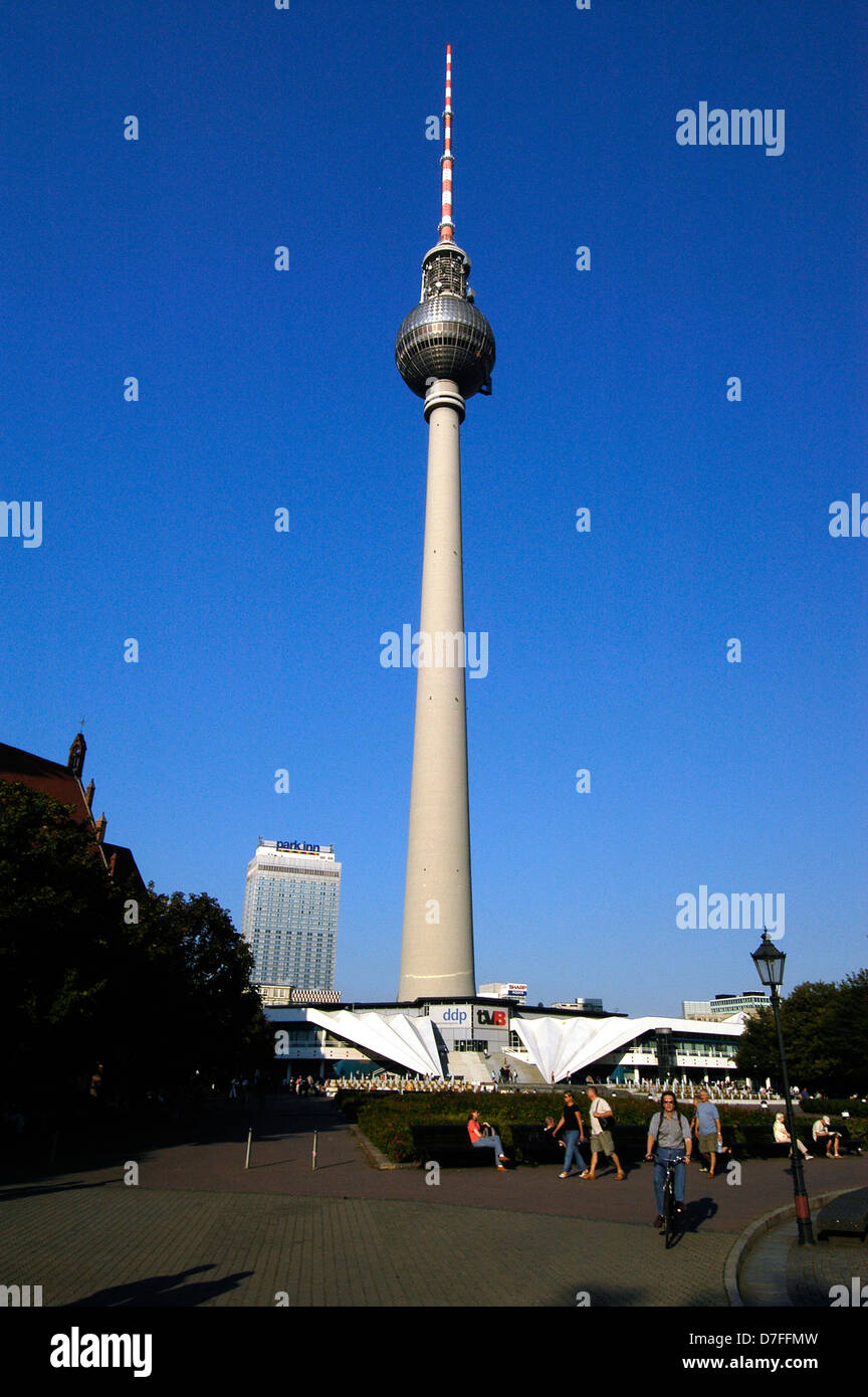 L'Europa, Germania, Berlino, Ostberlin, torre televisiva, Fernsehturm Foto Stock