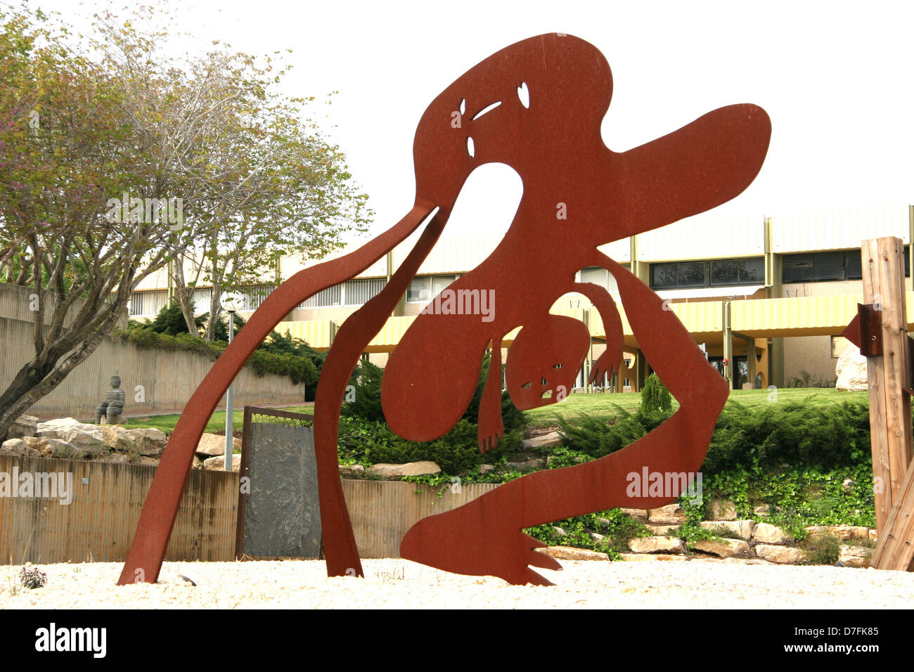 La scultura al cortile del museo all aperto, il parco industriale di migdal tefen, Galilea Foto Stock