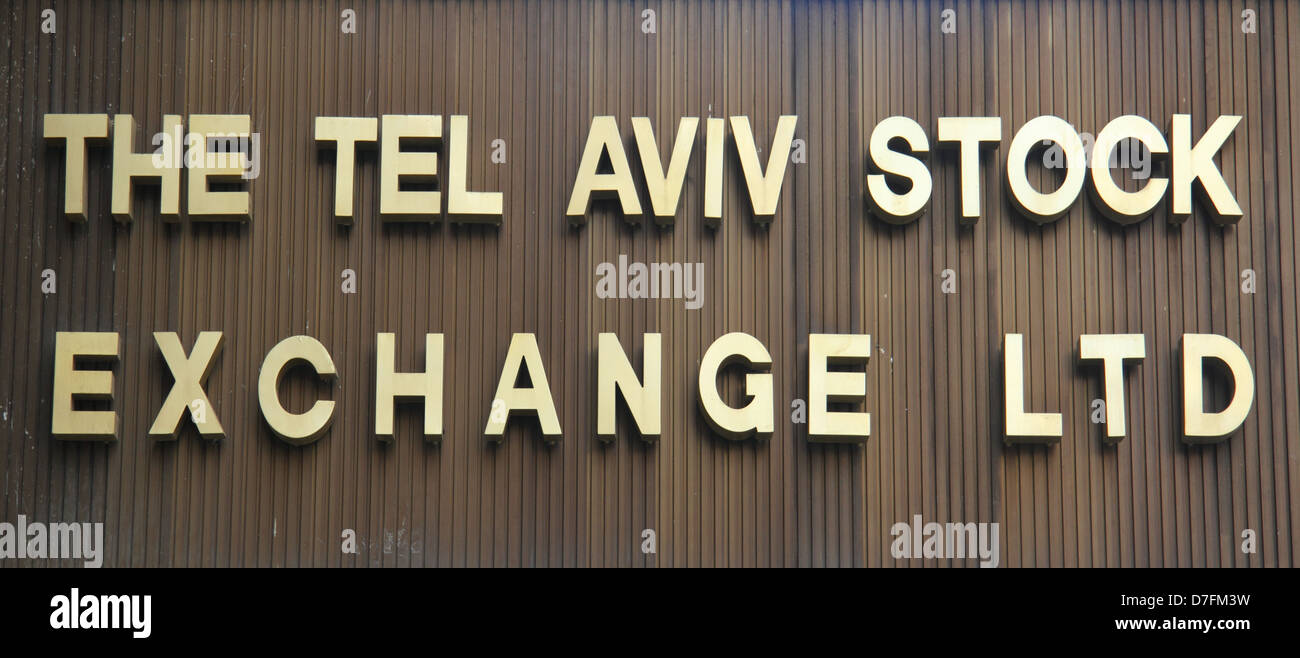 La Borsa di Tel Aviv Ltd a 54 trascorso Ha'am street a Tel Aviv Foto Stock