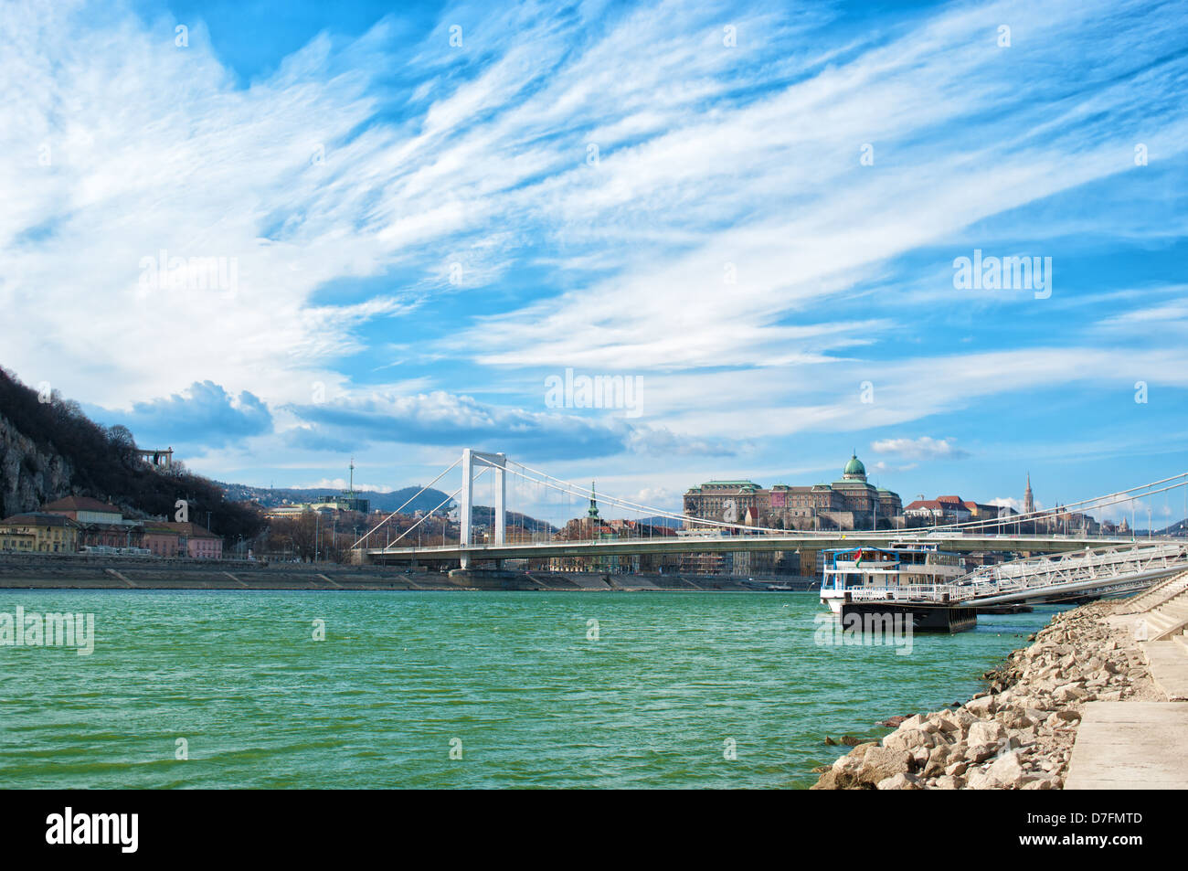 Il fiume Danubio a Budapest, Ungheria. Foto Stock