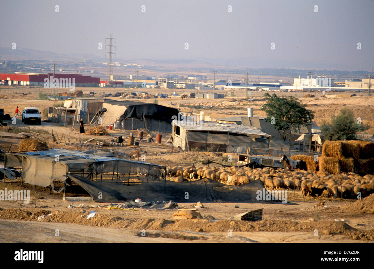 I beduini che vivono nella periferia di Beer Sheva (2003) Foto Stock