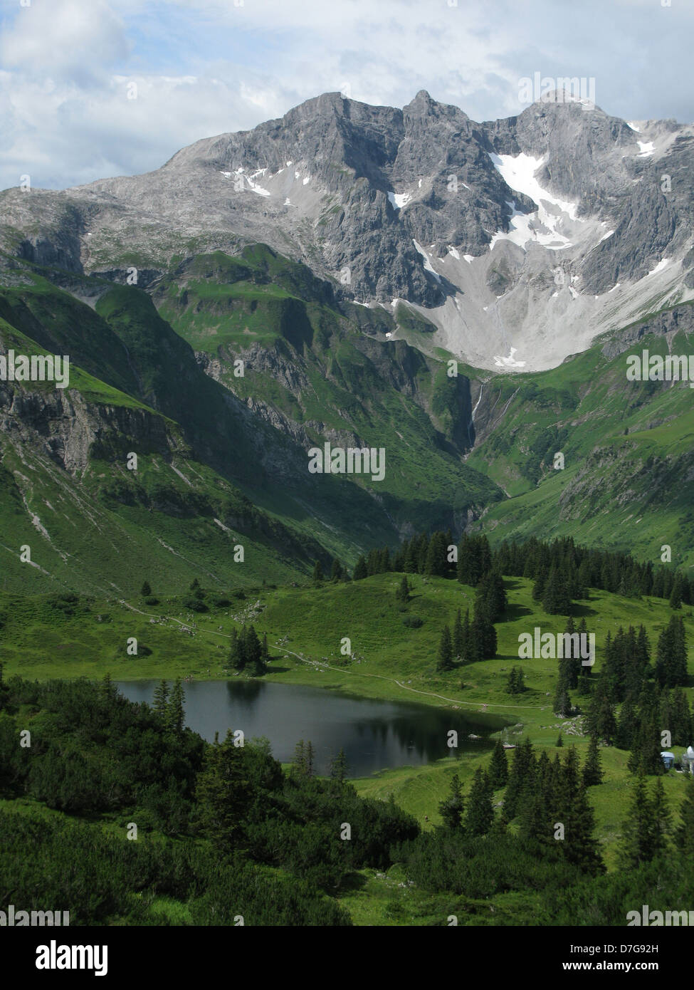 Vista di Braunarle dal di sopra Koerbersee Foto Stock