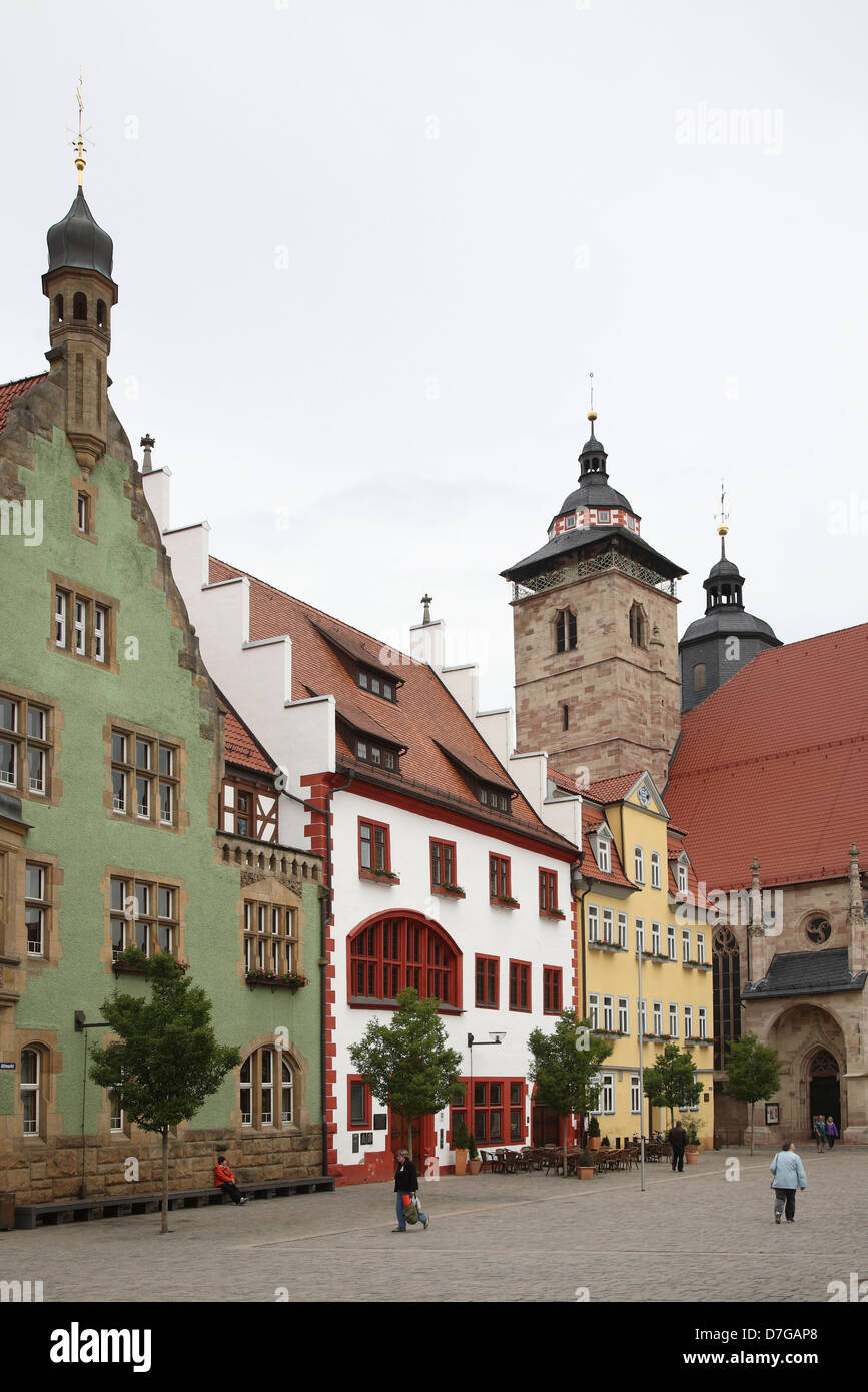 Schmalkalden Rathaus Altmarkt Old town Foto Stock