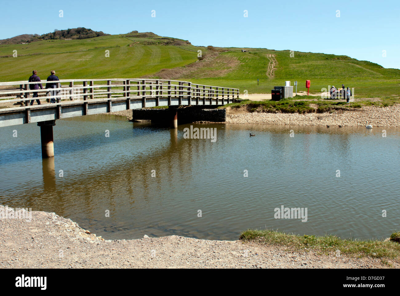 Fiume Char, Charmouth, Dorset, England, Regno Unito Foto Stock