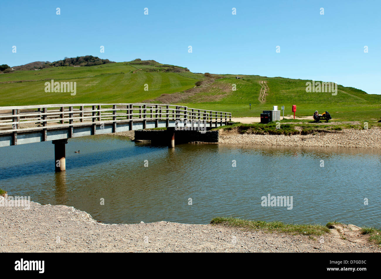 Fiume Char, Charmouth, Dorset, England, Regno Unito Foto Stock