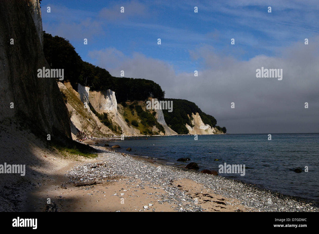 Germania, Isola di Ruegen, Mar Baltico, Rügen, Wissower rocce, chalk rocks, Wissower Klinken, Kreidefelsen Foto Stock Germania, Isola di Ruegen, Mar Baltico, Rügen, Wissower rocce, chalk rocks, Wissower Klinken, Kreidefelsen Foto Stock