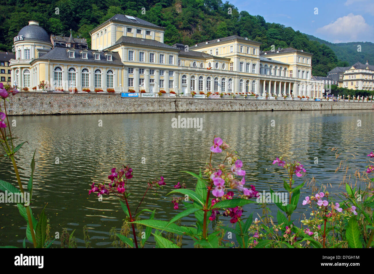 Deutschland, Germania Renania-Palatinato, Bad Ems, Kurhaus, Barockes Kursaalgebäude, Kolonade, Kurcafe, casinò, Foto Stock