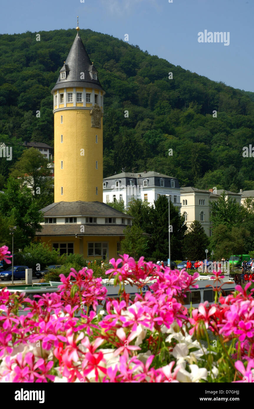 Deutschland, Germania Renania-Palatinato, Bad Ems, Wasserturm, acqua-tower Foto Stock