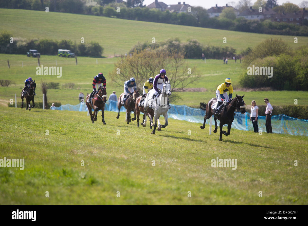 Northaw punto a punto corso Horse Racing Bank Holiday lunedì 6 maggio 2013. Foto Stock