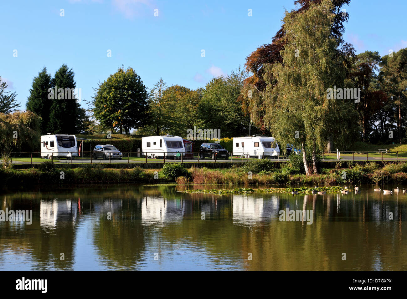 8.914. Stanmore Hall Touring Park Campeggio (Caravan Club), Bridgenorth, Shropshire, Inghilterra, Regno Unito Foto Stock