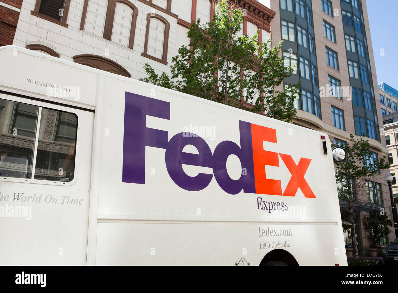FedEx Express consegna carrello - USA Foto Stock