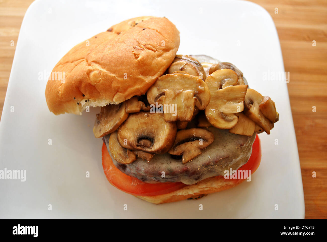 Fungo Gourmet Burger Foto Stock